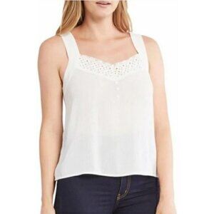 Modcloth Ivory Lace Tank Blouse
